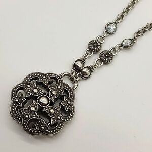 Brighton "PACIFIC HEIGHTS" Detailed Crystal Marcasite Reversible Pendant! 👑
